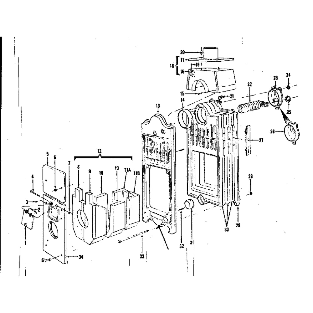 Combustion Chamber Diagram and Parts List for 2294138  Kenmore Water Heater