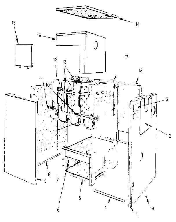 Non-functional replacement parts Diagram and Parts List for 229965350-1980  Kenmore Water Heater