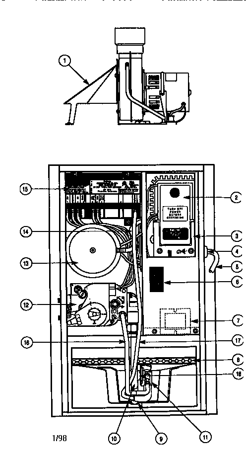 Replacement parts Diagram and Parts List for 220333700  Kenmore Water Heater