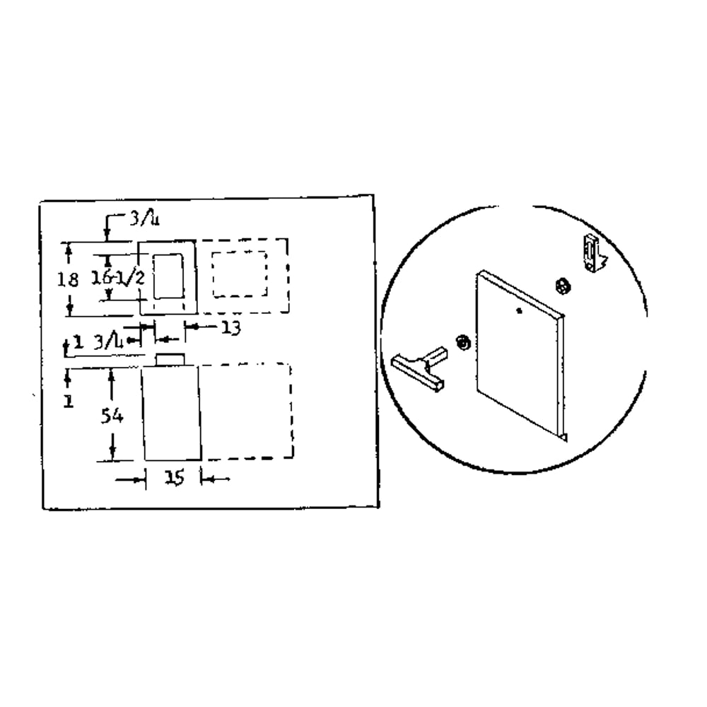 Assembly Of Door Latch To Access Door Diagram and Parts List for 8676315  Kenmore Furnace