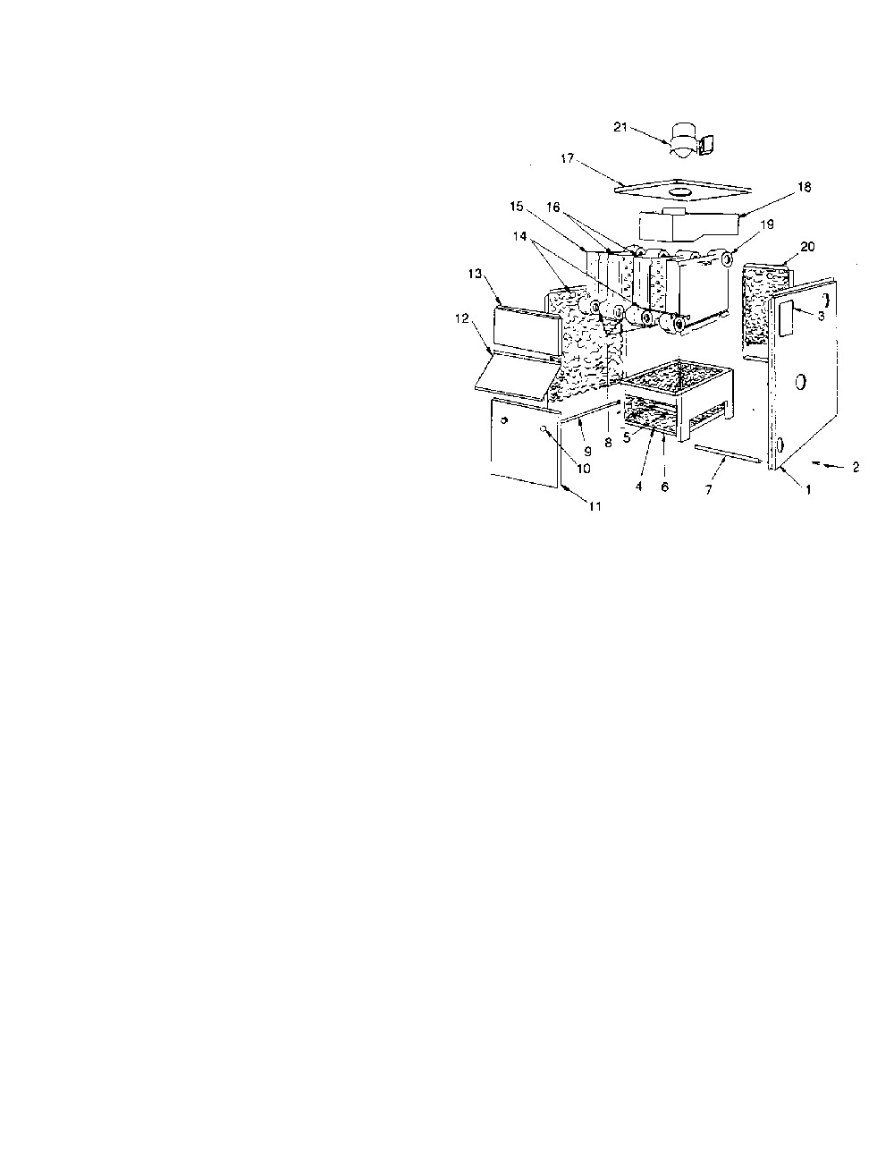 Jacket-section and base Diagram and Parts List for 229960051  Kenmore Water Heater