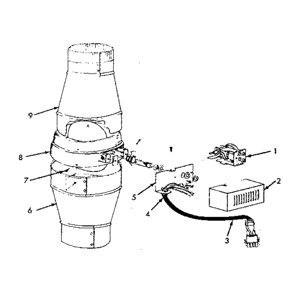 Reducing Collar (Outlet) Diagram and Parts List for 867761074  Kenmore Furnace