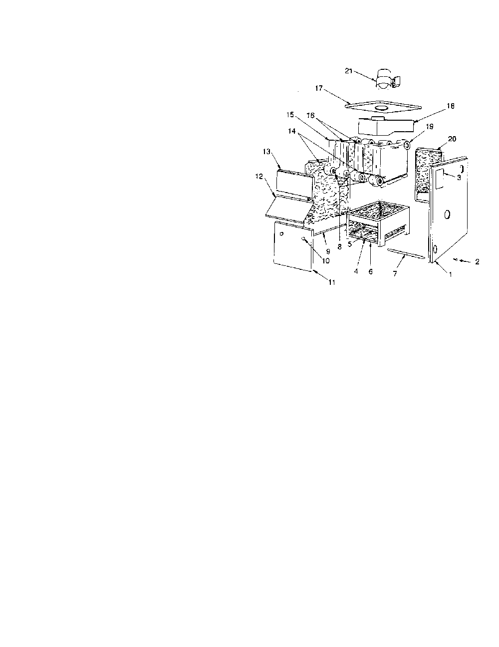 Jacket-section/base parts Diagram and Parts List for 229960091  Kenmore Water Heater