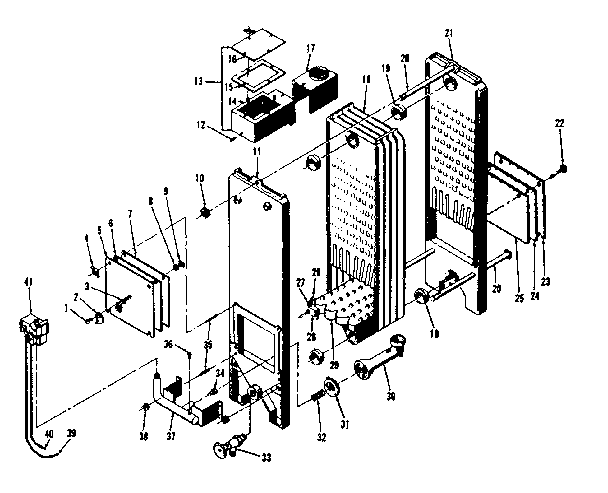 Burners and manifolds Diagram and Parts List for 22996226  Kenmore Water Heater