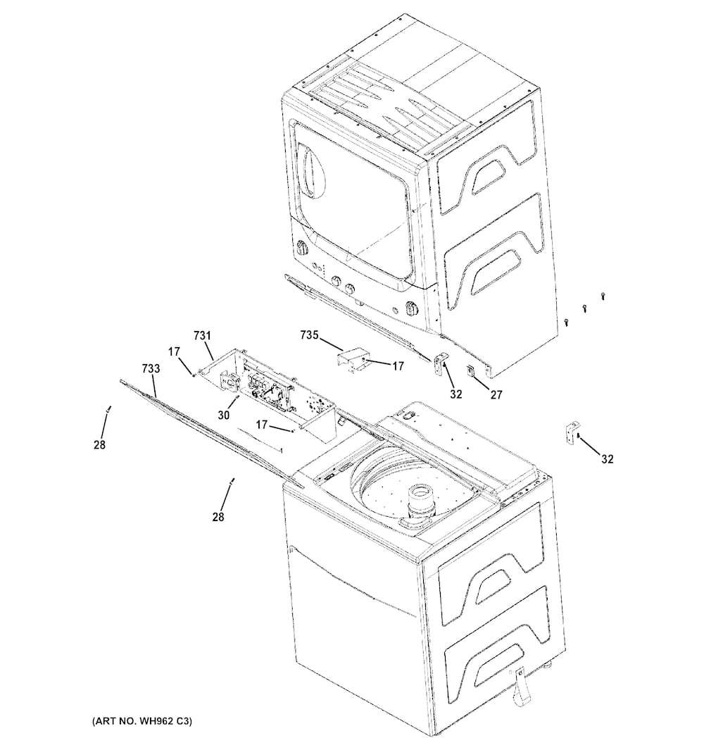Cabinet 2 Diagram and Parts List for 2661532210  Kenmore Washer Dryer Combo
