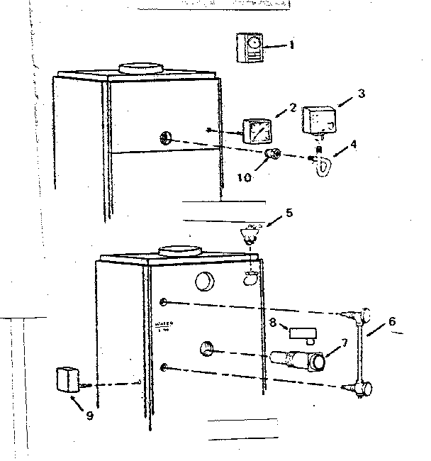 Boiler controls Diagram and Parts List for 229941651  Kenmore Water Heater