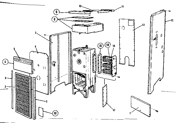 Jacket Diagram and Parts List for 229163  Kenmore Water Heater