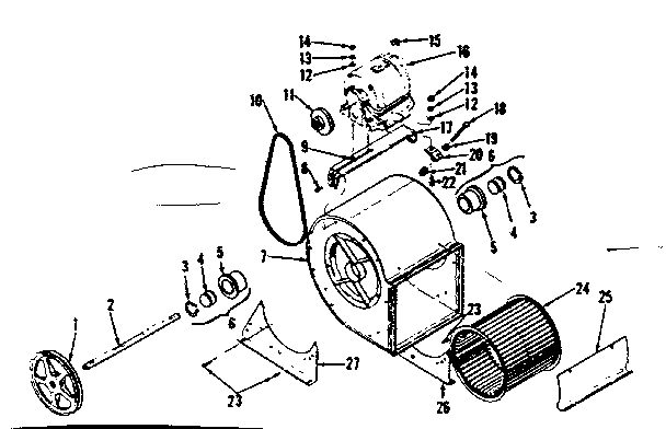 Viking blower assembly Diagram and Parts List for 735388  Kenmore Furnace