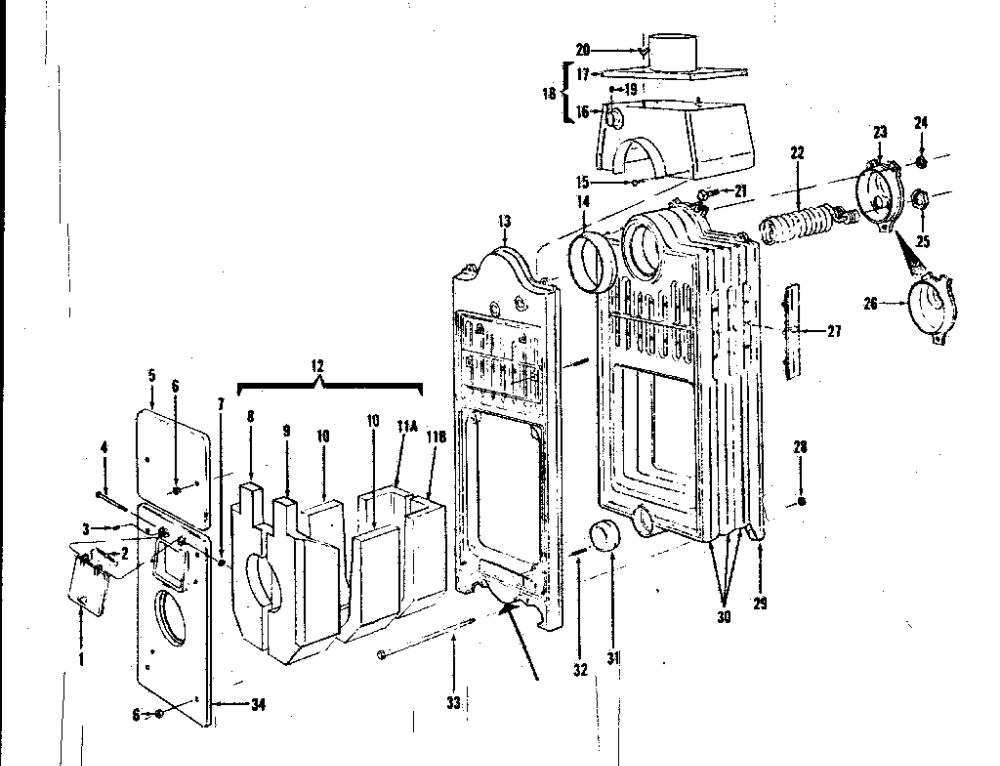 Combustion Chamber Diagram and Parts List for 2298137  Kenmore Water Heater