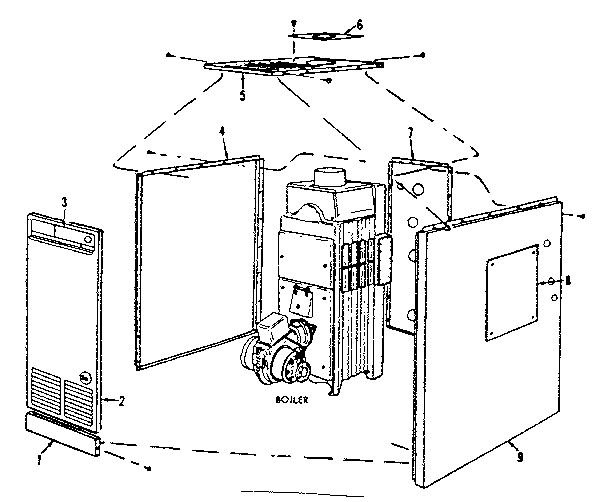 Extended Jacket Parts Diagram and Parts List for 2297130  Kenmore Water Heater