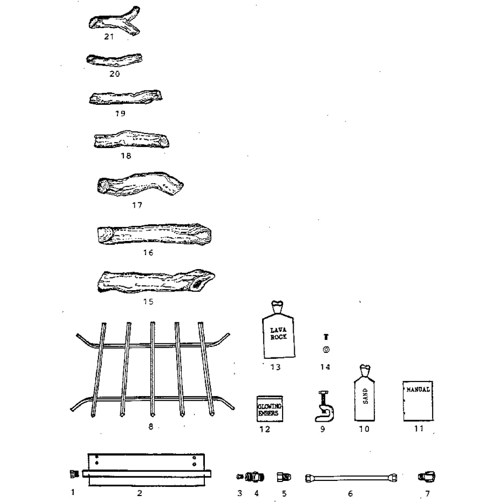 Unit Parts Diagram and Parts List for 95040  Kenmore Water Heater