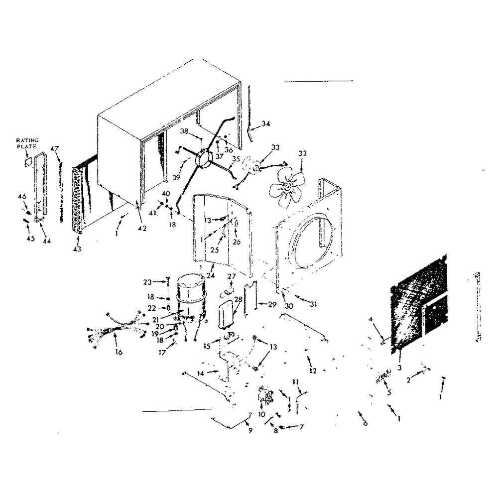 Condensing Unit Diagram and Parts List for 867811221  Kenmore Air Conditioner
