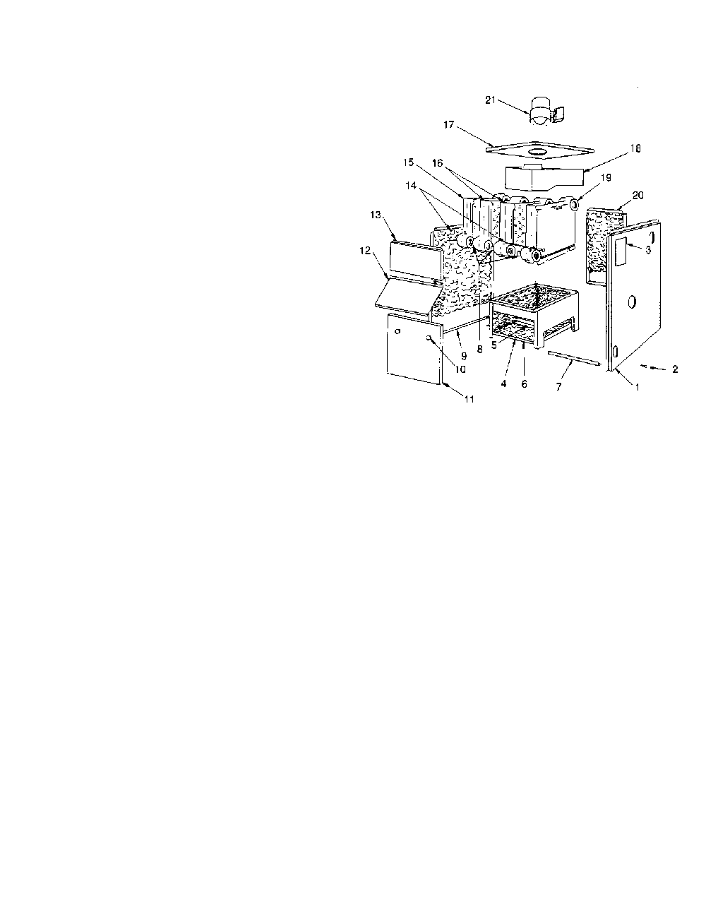 Jacket-section/base parts Diagram and Parts List for 229960081  Kenmore Water Heater