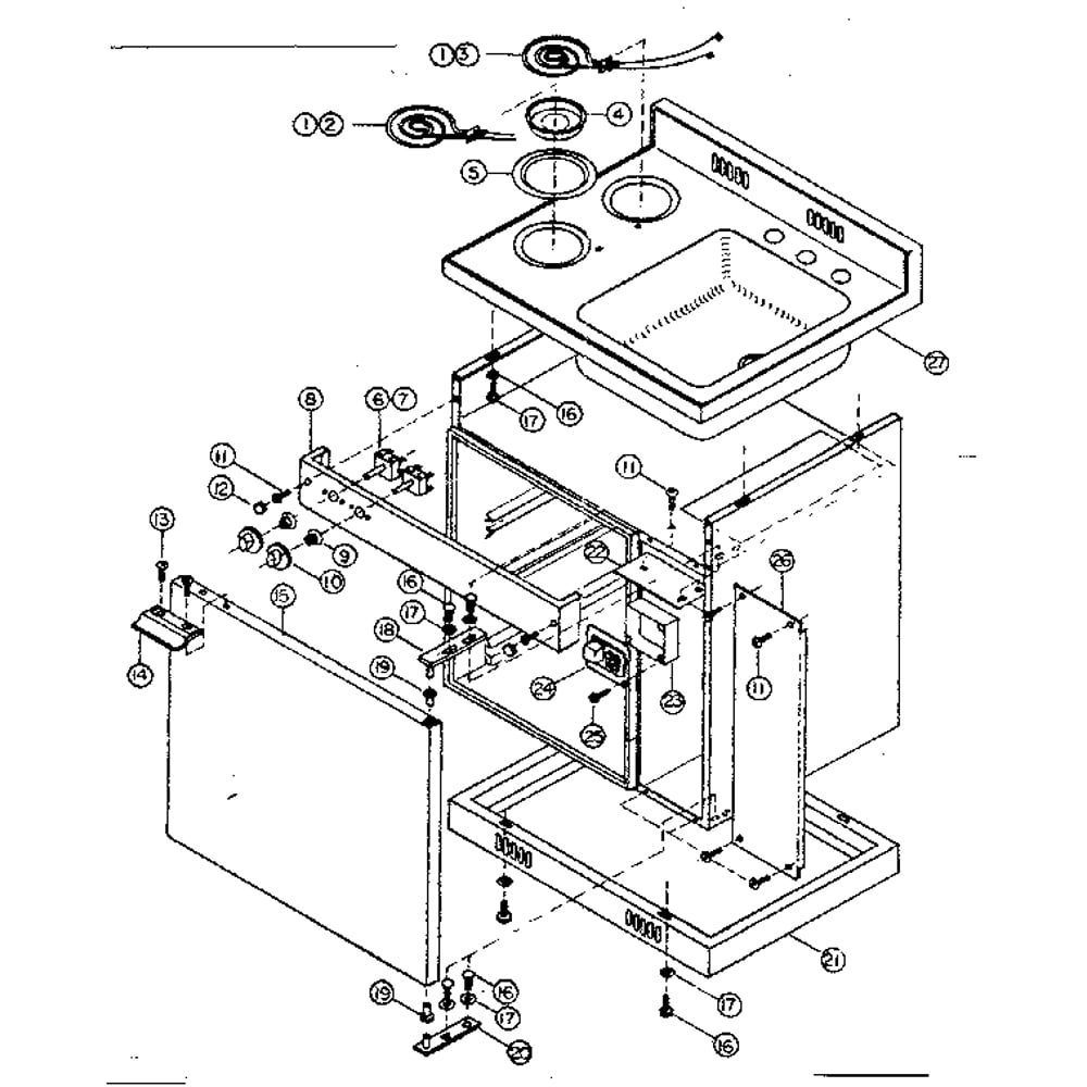 Cabinet And Electrical System Diagram and Parts List for 6127905120  Kenmore Refrigerator