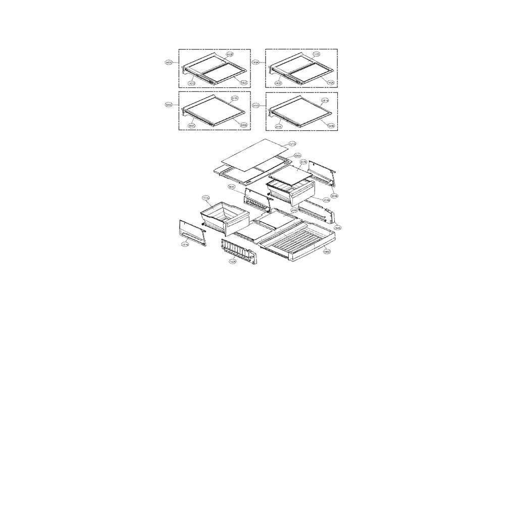 Refrigerator Parts Diagram and Parts List for 79572043111  Kenmore Refrigerator