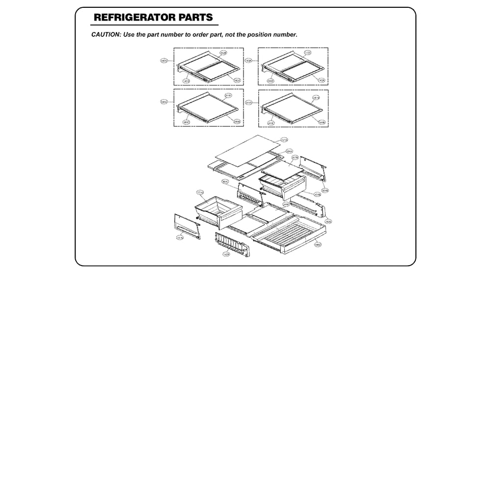 Refrigerator Parts Diagram and Parts List for 79572353310  Kenmore Refrigerator