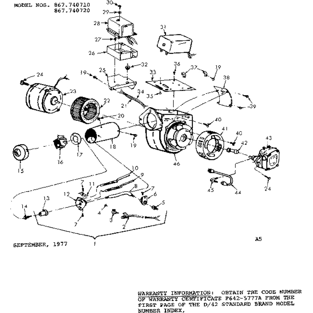 Firing Head Assembly Diagram and Parts List for 867740720  Kenmore Heater