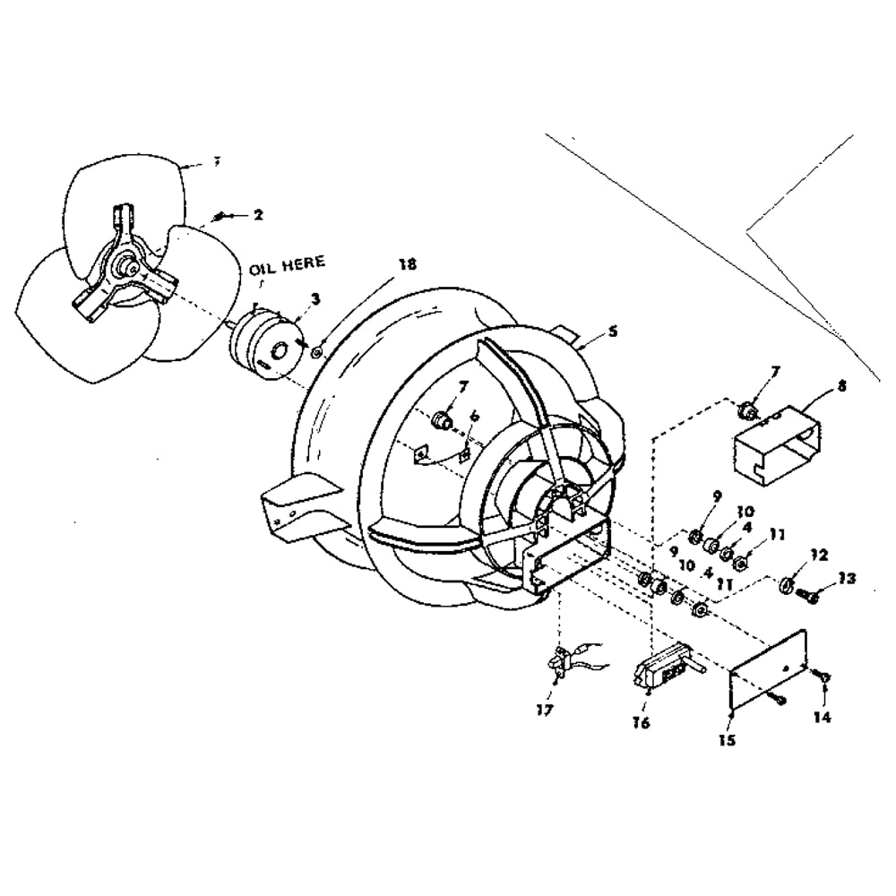 Functional Replacement Parts Diagram and Parts List for 758648341  Kenmore Bath & Ventilation Fan