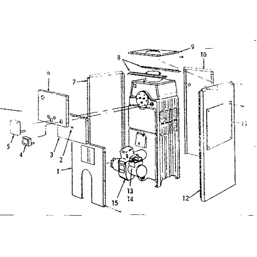 Boiler Jackets Diagram and Parts List for 22994126  Kenmore Water Heater