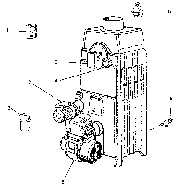 Controls Diagram and Parts List for 229942351  Kenmore Water Heater