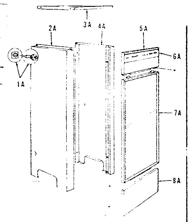 Jacket Extension Diagram and Parts List for 22971351  Kenmore Water Heater