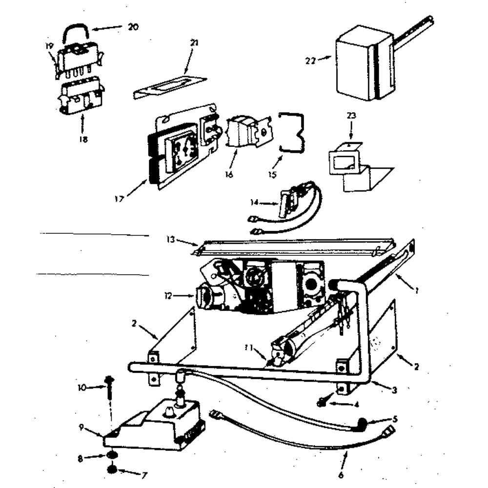 Gas Burners And Manifold Diagram and Parts List for 867762650  Kenmore Furnace