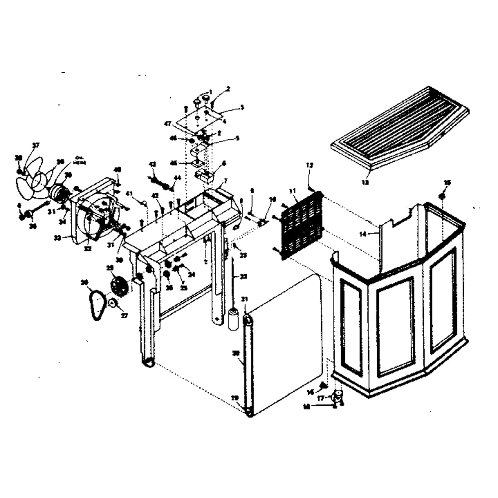 Functional Replacement Parts Diagram and Parts List for 758744900  Kenmore Humidifier