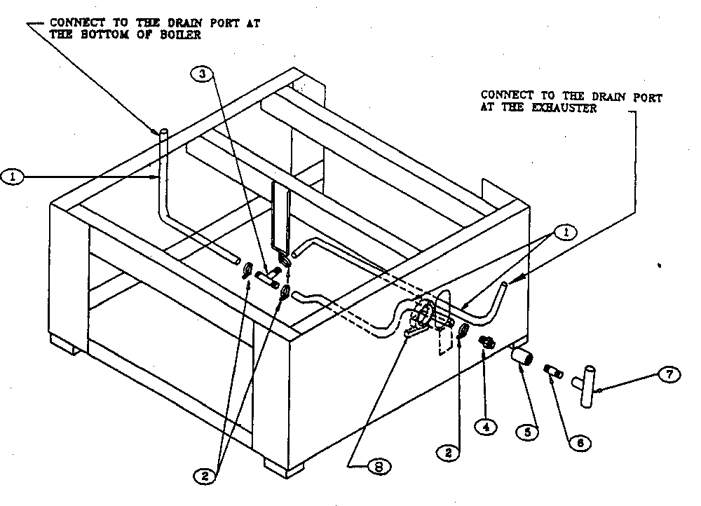 Condensate drain trap assy Diagram and Parts List for K9050  Kenmore Water Heater
