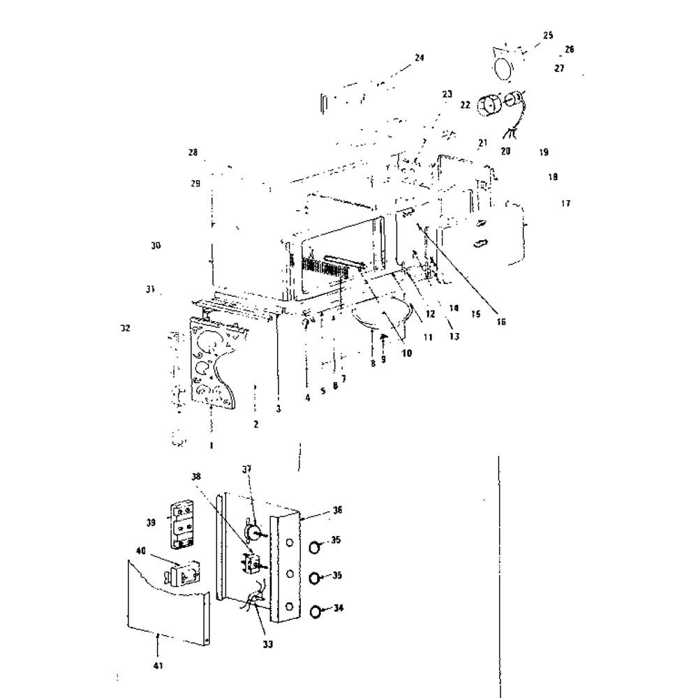 Body Section Control Panel Diagram and Parts List for 1436106801  Kenmore Miscellaneous