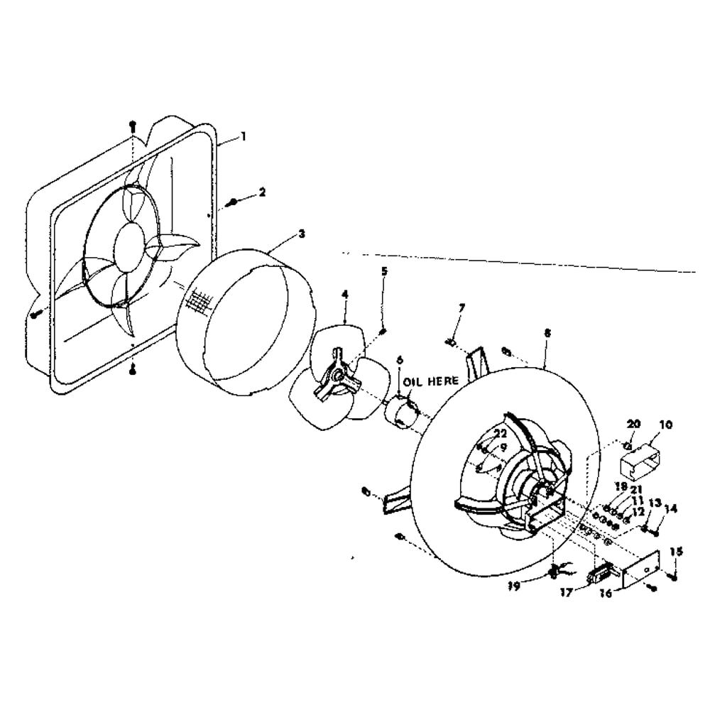 Functional Replacement Parts Diagram and Parts List for 758648360  Kenmore Bath & Ventilation Fan