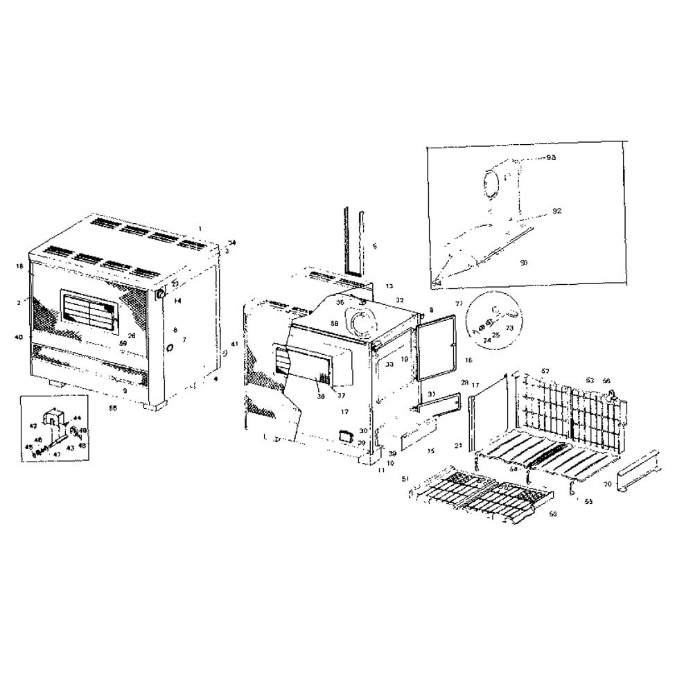 Replacement Parts Diagram and Parts List for 311840550  Kenmore Furnace