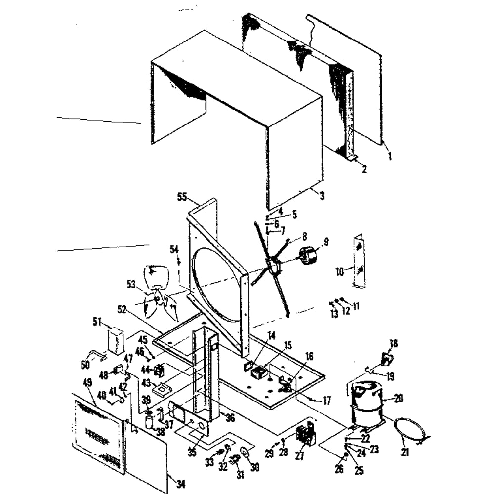 Condensing Unit Diagram and Parts List for 76981107  Kenmore Air Conditioner
