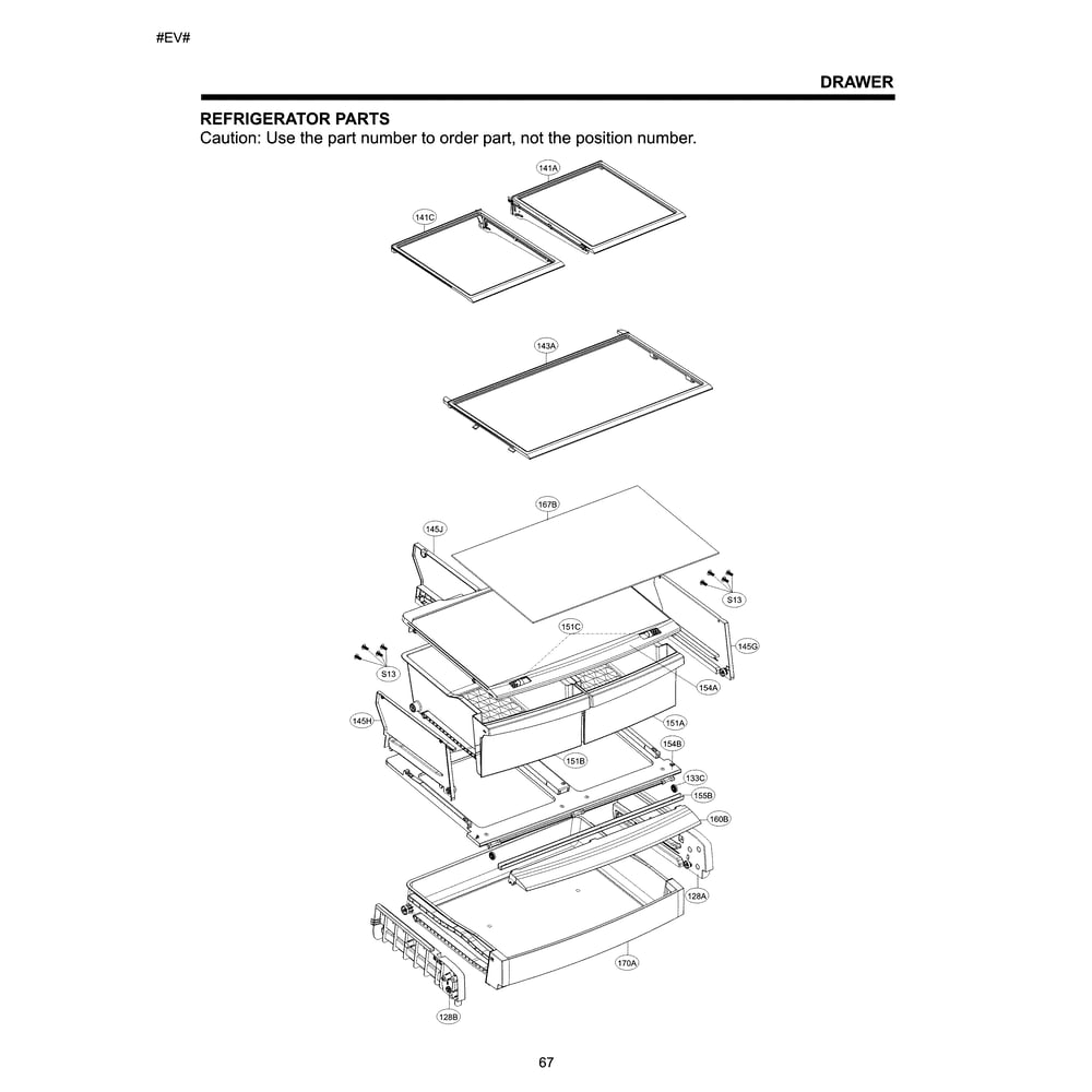 Refrigerator Parts Diagram and Parts List for 79579024312  Kenmore Refrigerator
