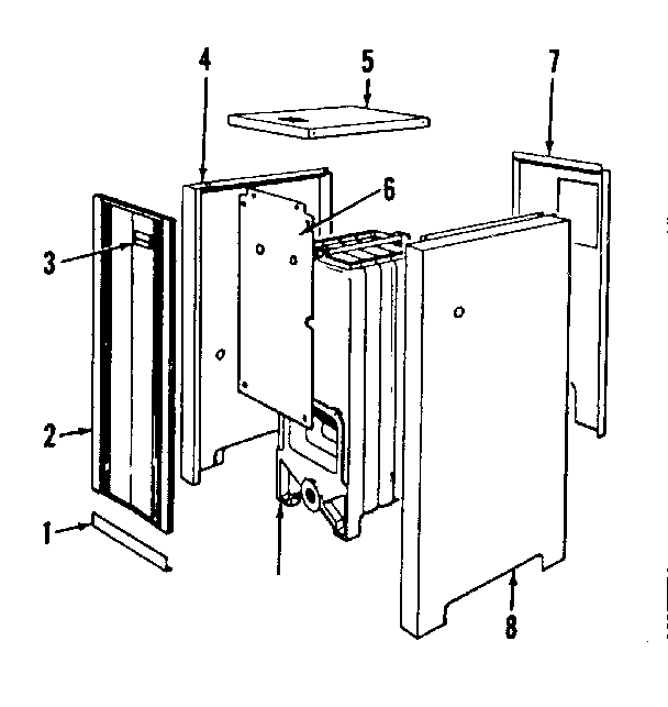 Jacket parts Diagram and Parts List for 22996226  Kenmore Water Heater
