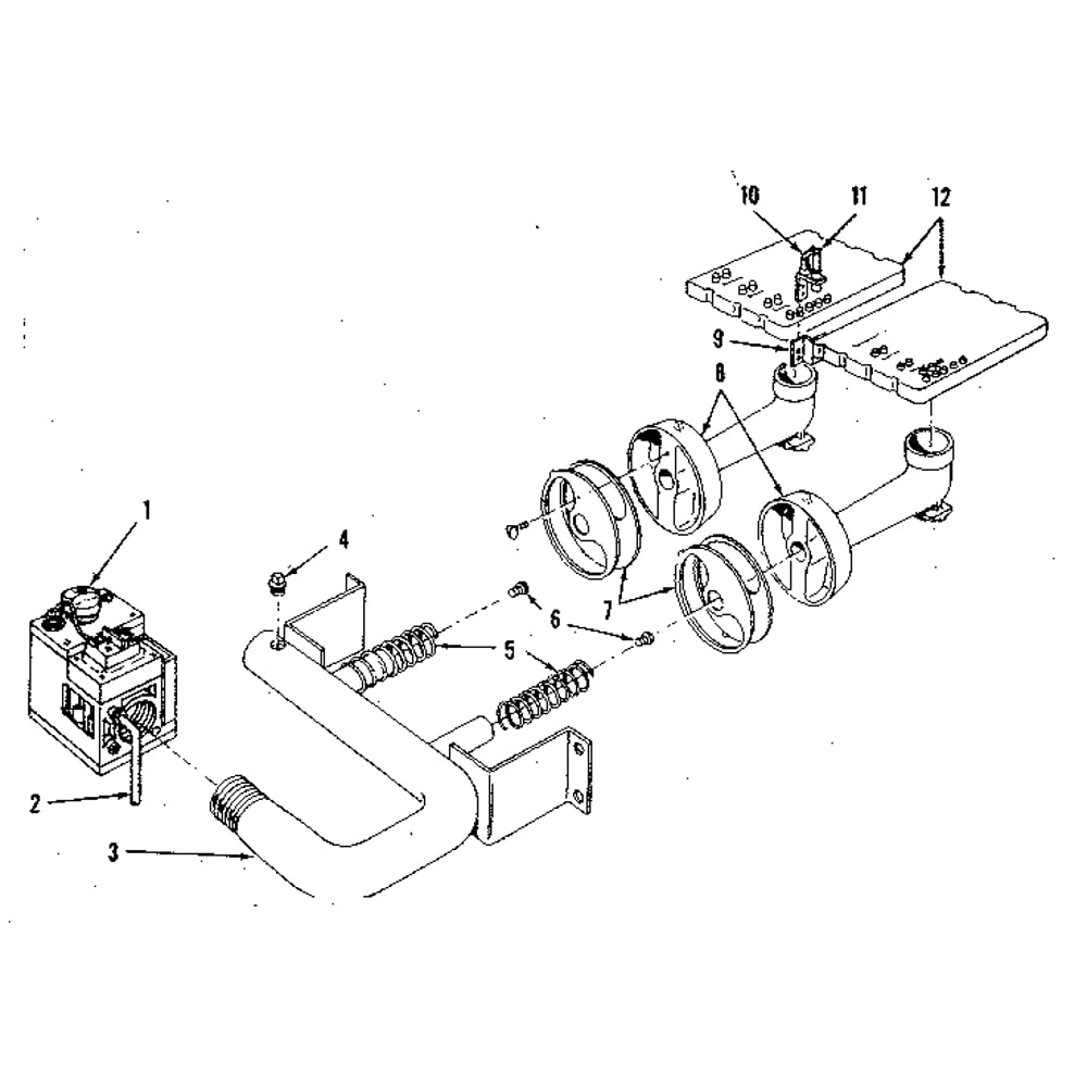 Manifold And Valves Diagram and Parts List for 229962352  Kenmore Water Heater