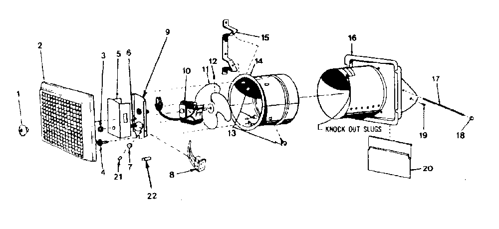 Replacement parts Diagram and Parts List for 864634000  Kenmore Bath & Ventilation Fan