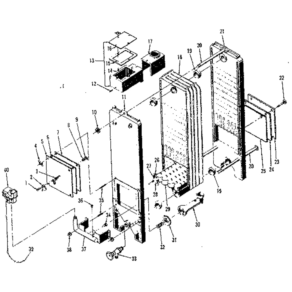 Combustion Chamber Diagram and Parts List for 229962141  Kenmore Water Heater