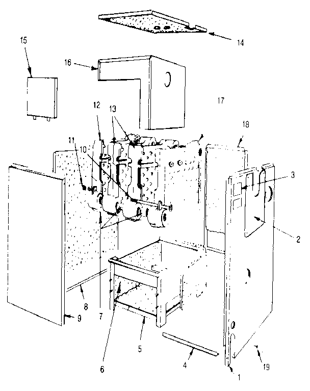 Non-functional replacement parts Diagram and Parts List for 229965370-1980  Kenmore Water Heater