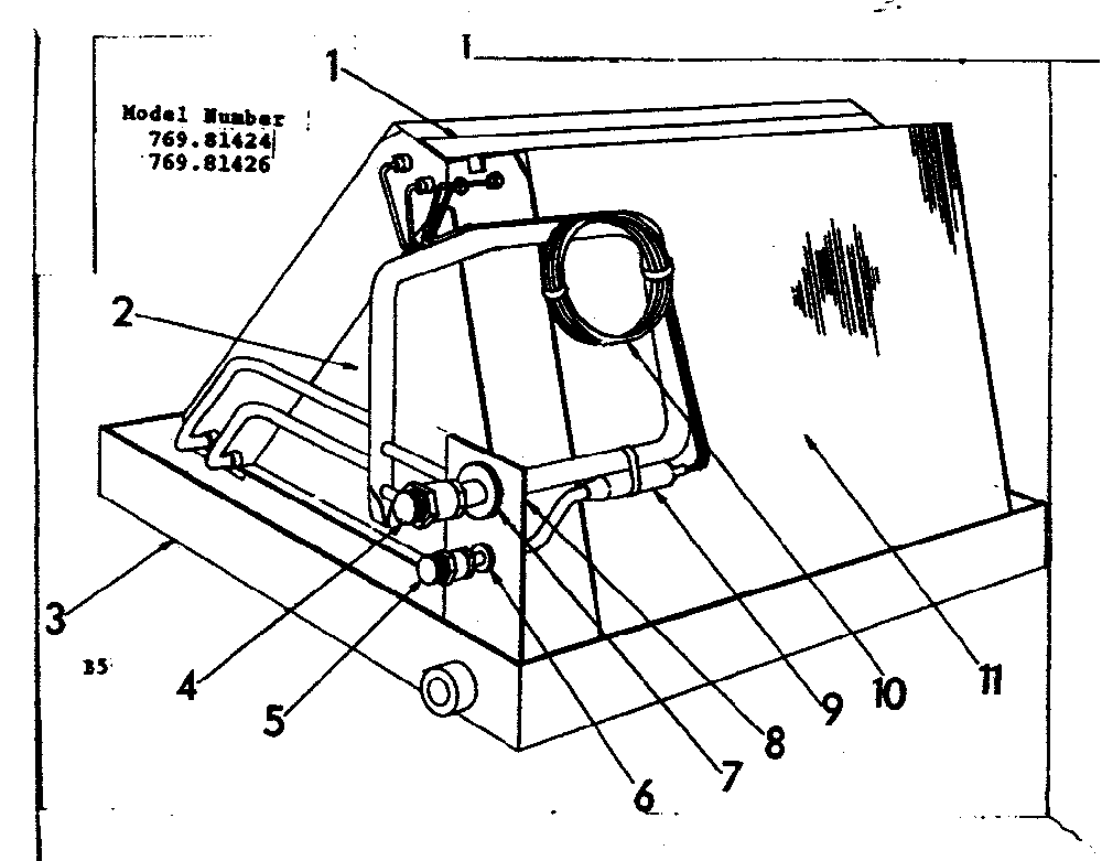 Evaporator 'a' coil Diagram and Parts List for 76981426  Kenmore Air Conditioner