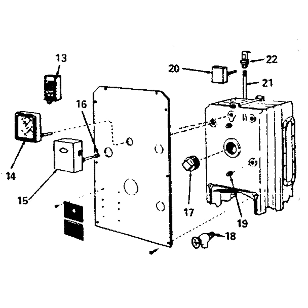 Control And Gauge Installation (Water) Diagram and Parts List for 229962352  Kenmore Water Heater