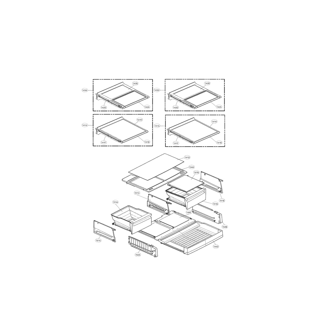 Refrigerator Parts Diagram and Parts List for 79572069313  Kenmore Refrigerator