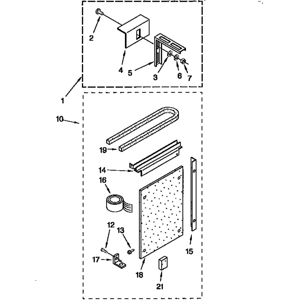 Installation Diagram and Parts List for 10677067790-AC  Kenmore Air Conditioner