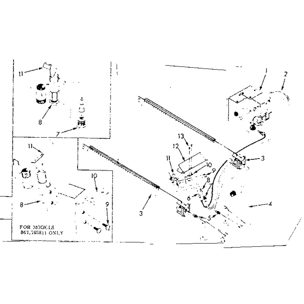 Burner & Manifold Asm Diagram and Parts List for 867765831  Kenmore Furnace