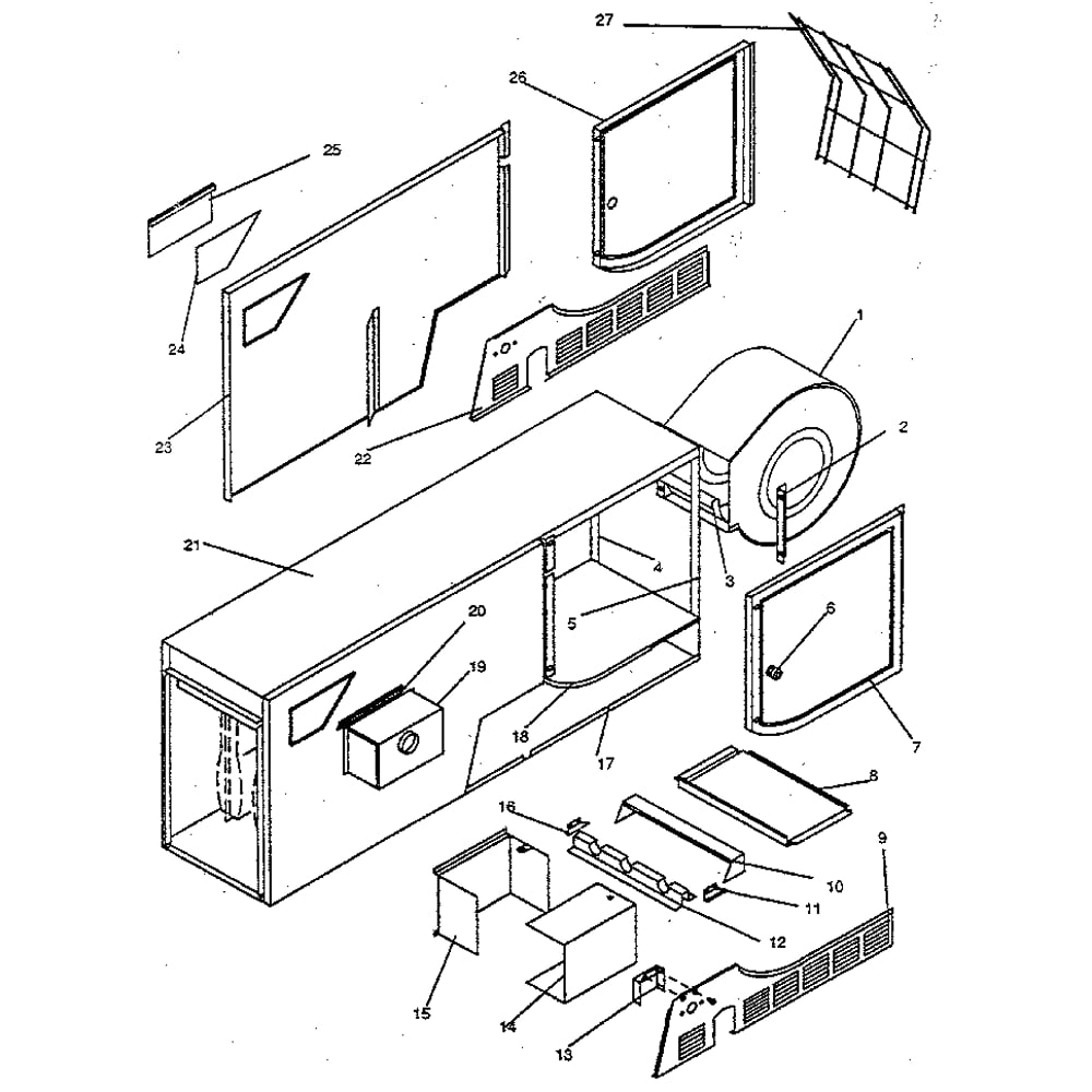 Non-Functional Replacement Parts Diagram and Parts List for 867772570  Kenmore Furnace