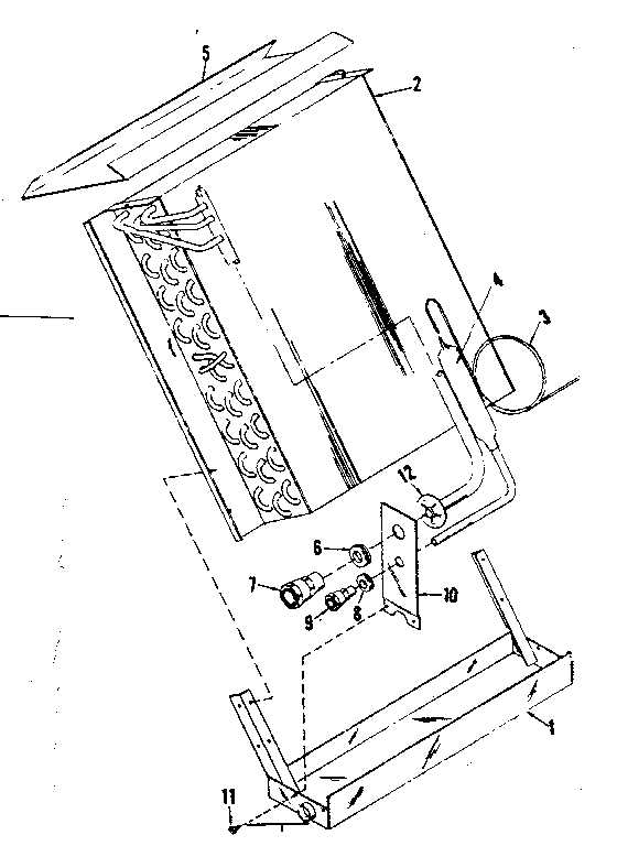 Evaporator Diagram and Parts List for 76981421  Kenmore Air Conditioner