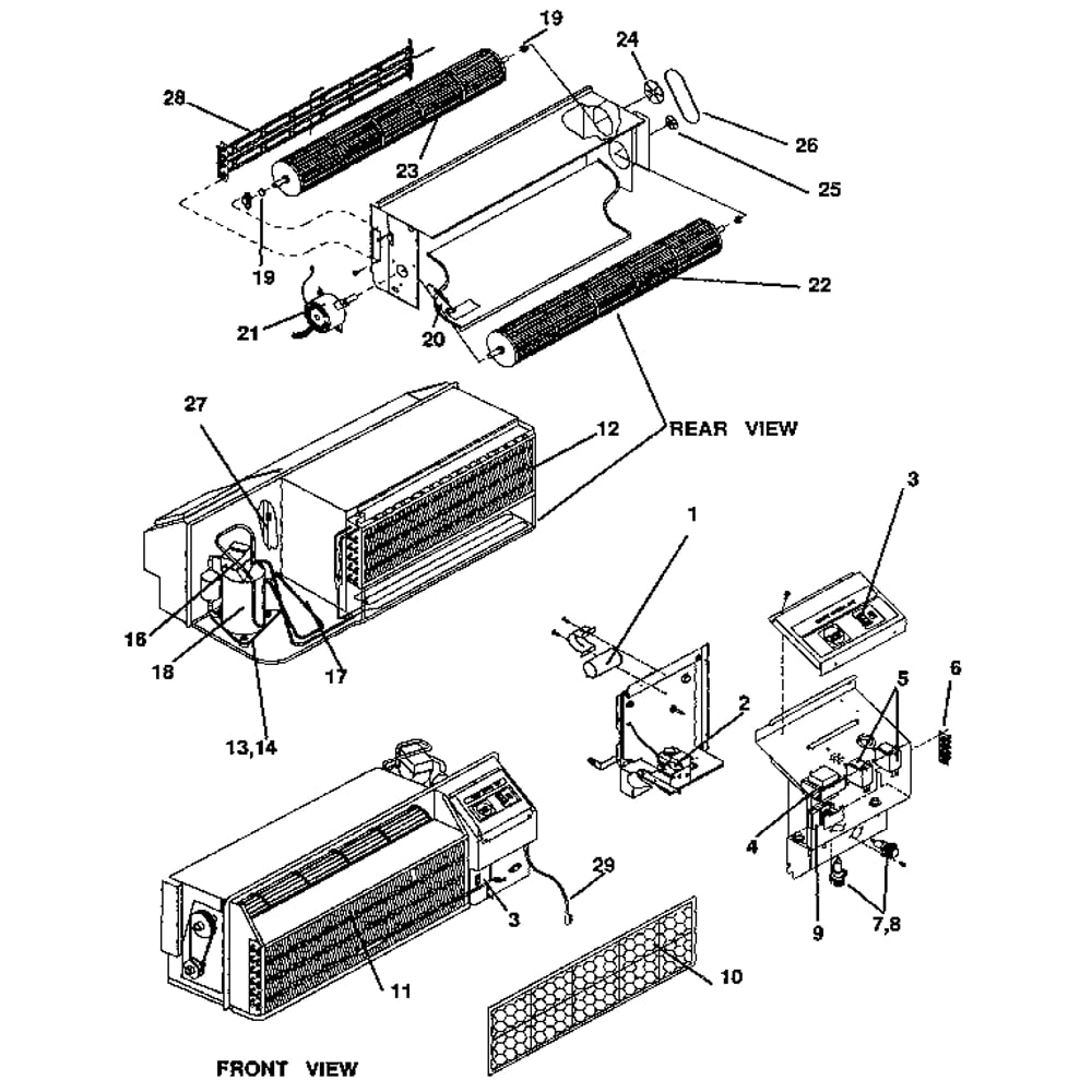 Functional Diagram and Parts List for 867841002  Kenmore Air Conditioner