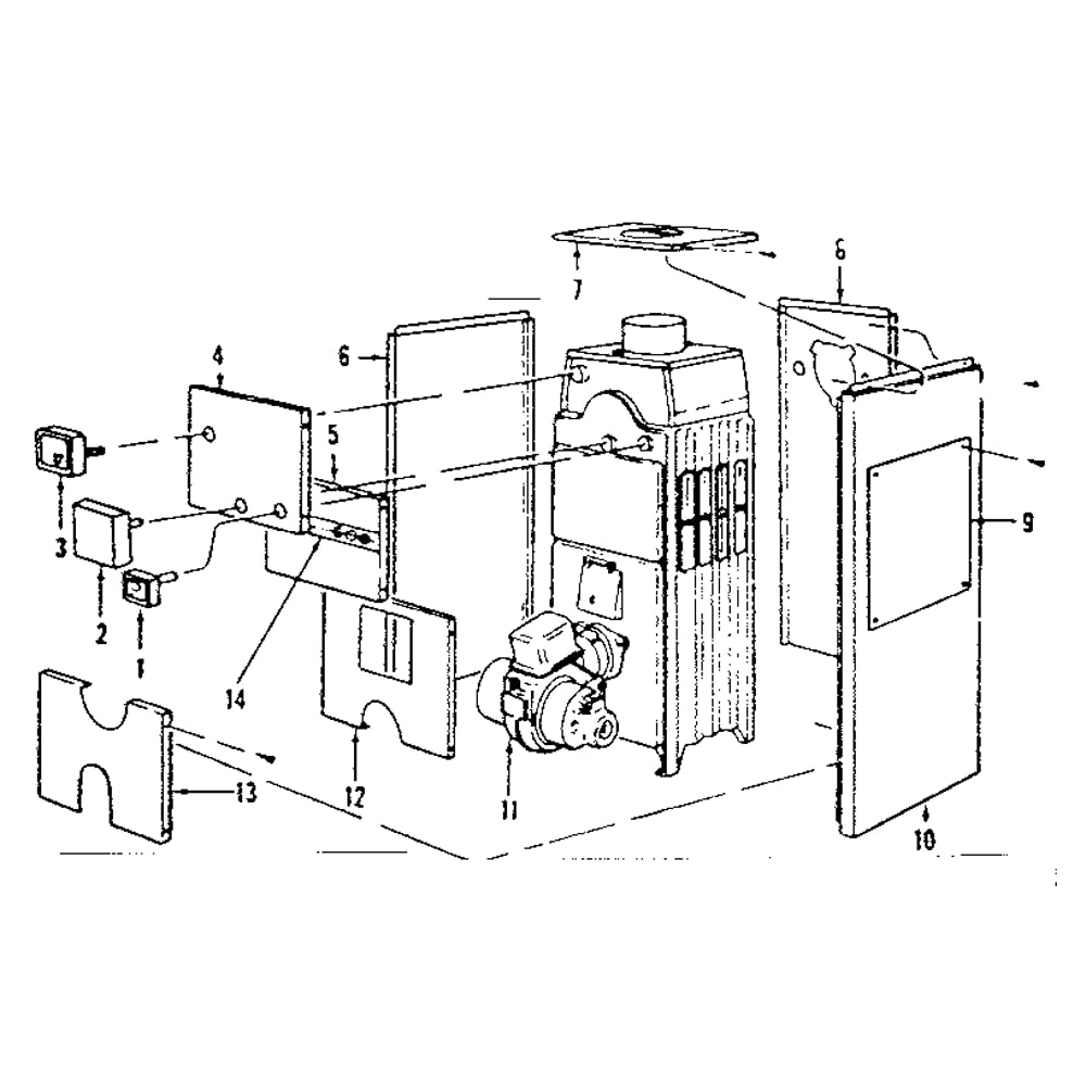 Hot Water Boiler Jackets Diagram and Parts List for 22994815  Kenmore Water Heater