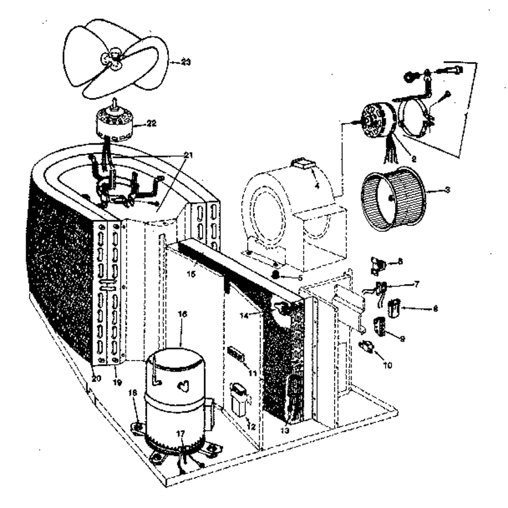 Functional Replacement Parts Diagram and Parts List for 867820963  Kenmore Air Conditioner