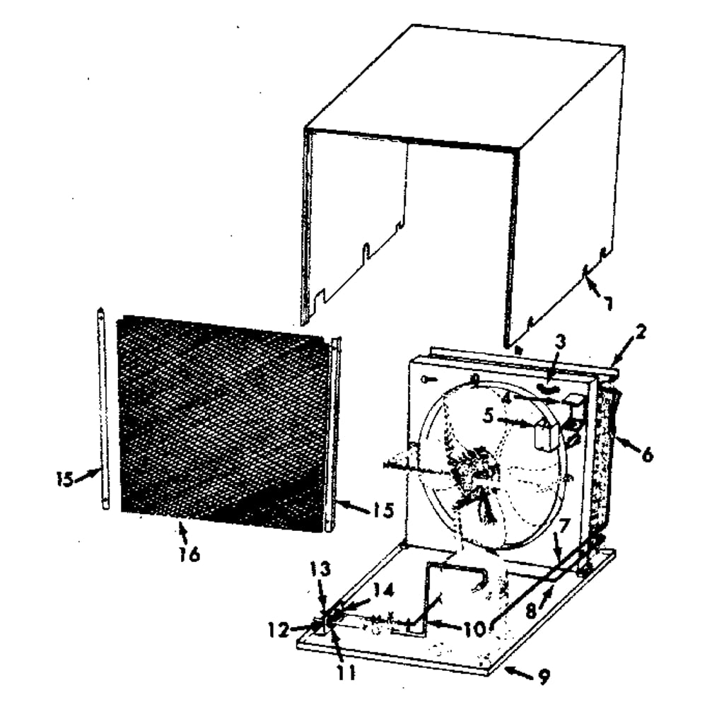 Non-Functional Replacement Parts Diagram and Parts List for 867812192  Kenmore Air Conditioner