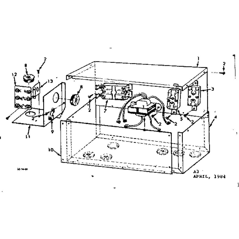 Control Box Diagram and Parts List for 867815010  Kenmore Air Conditioner